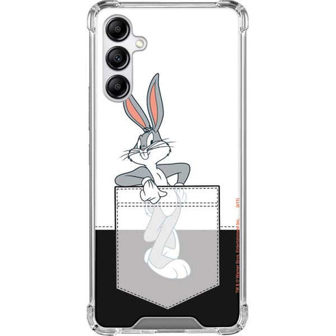 Looney Tunes Bugs Bunny Black White Galaxy A14 5G Clear Case