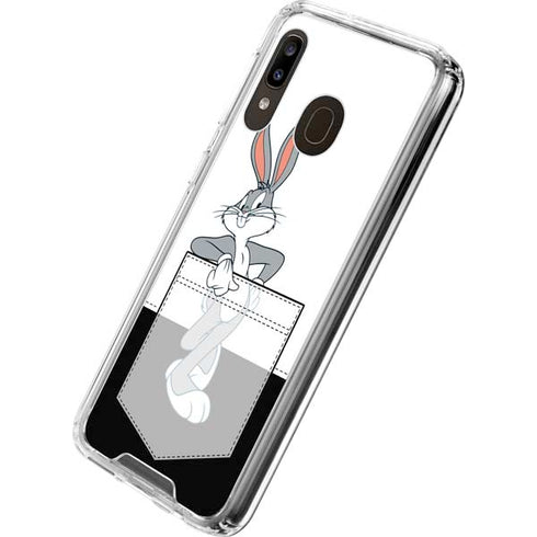 Looney Tunes Bugs Bunny Black White Galaxy A30 Clear Case