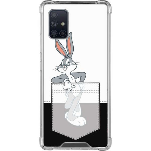 Looney Tunes Bugs Bunny Black White Galaxy A71 5G Clear Case