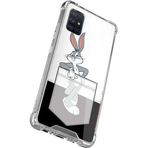Looney Tunes Bugs Bunny Black White Galaxy A71 5G Clear Case