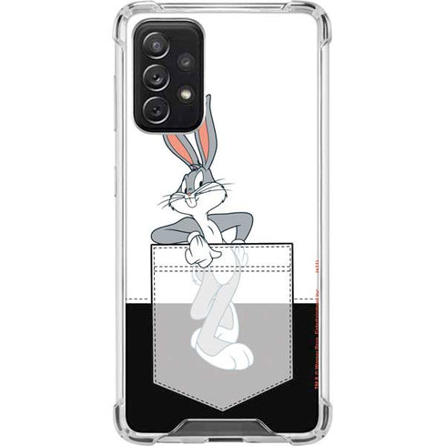 Looney Tunes Bugs Bunny Black White Galaxy A72 5G Clear Case