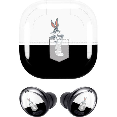 Looney Tunes Bugs Bunny Black White Galaxy Buds Pro Skin