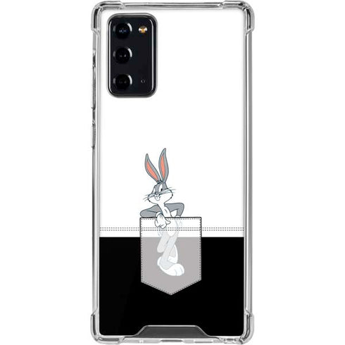 Looney Tunes Bugs Bunny Black White Galaxy Note20 5G Clear Case