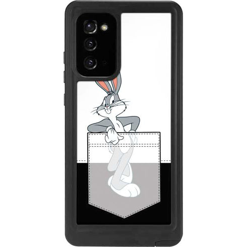 Looney Tunes Bugs Bunny Black White Galaxy Note20 5G Waterproof Case