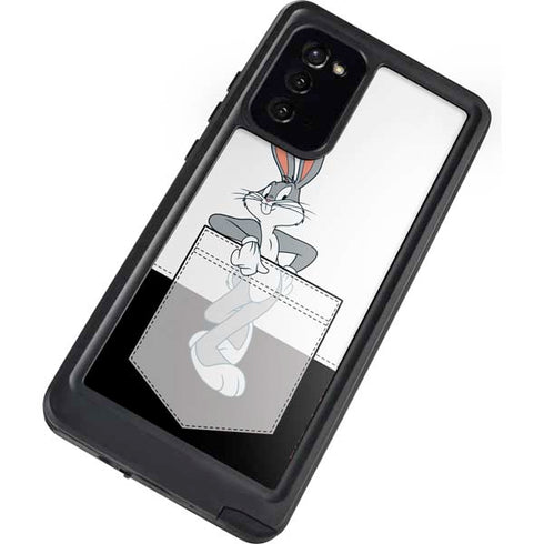 Looney Tunes Bugs Bunny Black White Galaxy Note20 5G Waterproof Case
