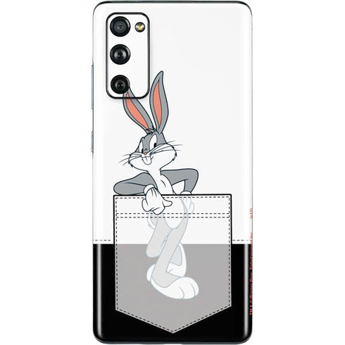 Looney Tunes Bugs Bunny Black White Galaxy S20 Fan Edition Skin