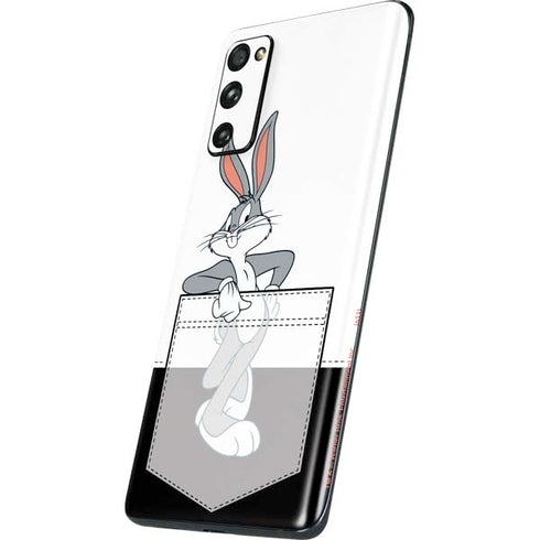 Looney Tunes Bugs Bunny Black White Galaxy S20 Fan Edition Skin