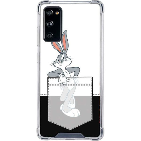 Looney Tunes Bugs Bunny Black White Galaxy S20 FE Clear Case