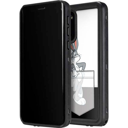 Looney Tunes Bugs Bunny Black White Galaxy S20 Plus Waterproof Case