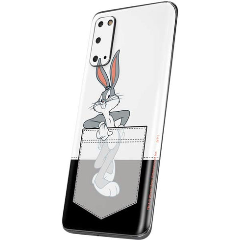 Looney Tunes Bugs Bunny Black White Galaxy S20 Skin