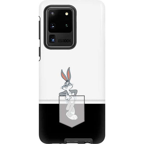 Looney Tunes Bugs Bunny Black White Galaxy S20 Ultra 5G Pro Case