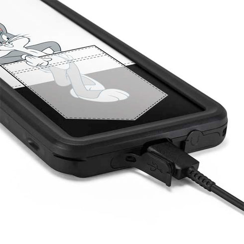 Looney Tunes Bugs Bunny Black White Galaxy S20 Waterproof Case