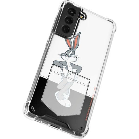 Looney Tunes Bugs Bunny Black White Galaxy S21 Plus 5G Clear Case
