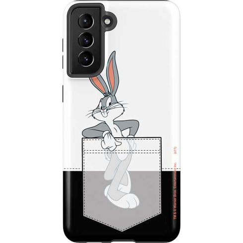 Looney Tunes Bugs Bunny Black White Galaxy S21 Plus 5G Pro Case