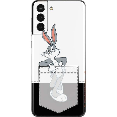 Looney Tunes Bugs Bunny Black White Galaxy S21 Plus 5G Skin