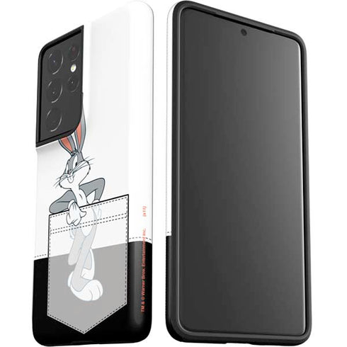 Looney Tunes Bugs Bunny Black White Galaxy S21 Ultra 5G Pro Case