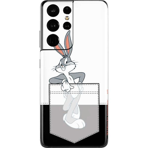 Looney Tunes Bugs Bunny Black White Galaxy S21 Ultra 5G Skin