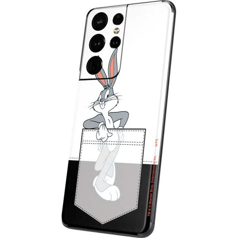 Looney Tunes Bugs Bunny Black White Galaxy S21 Ultra 5G Skin