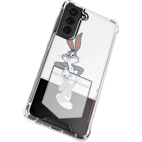 Looney Tunes Bugs Bunny Black White Galaxy S22 Plus Clear Case