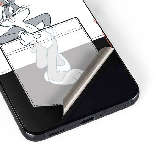 Looney Tunes Bugs Bunny Black White Galaxy S22 Plus Skin