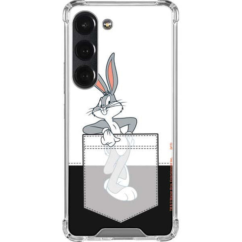 Looney Tunes Bugs Bunny Black White Galaxy S23 Clear Case