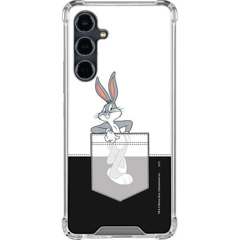 Looney Tunes Bugs Bunny Black White Galaxy S23 FE Clear Case