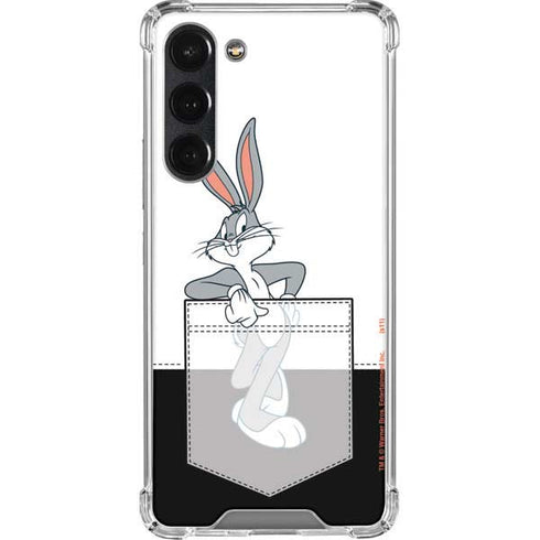 Looney Tunes Bugs Bunny Black White Galaxy S23 Plus Clear Case