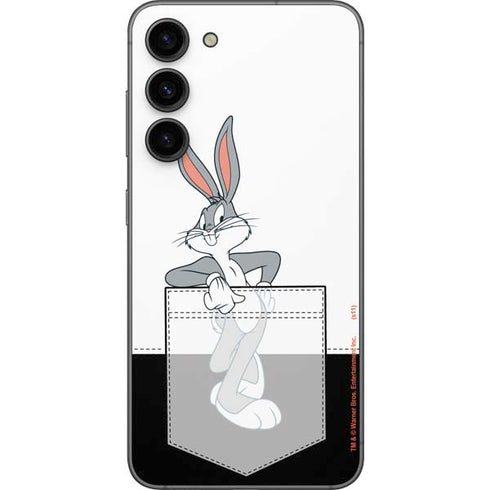 Looney Tunes Bugs Bunny Black White Galaxy S23 Plus Skin