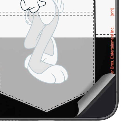 Looney Tunes Bugs Bunny Black White Galaxy S23 Skin