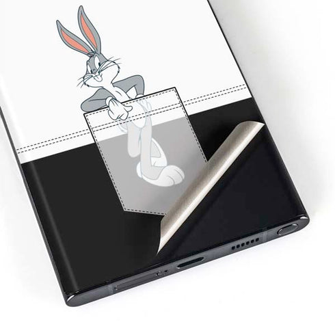 Looney Tunes Bugs Bunny Black White Galaxy S23 Ultra Skin