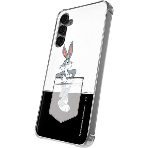 Looney Tunes Bugs Bunny Black White Galaxy S24 Plus Clear Case