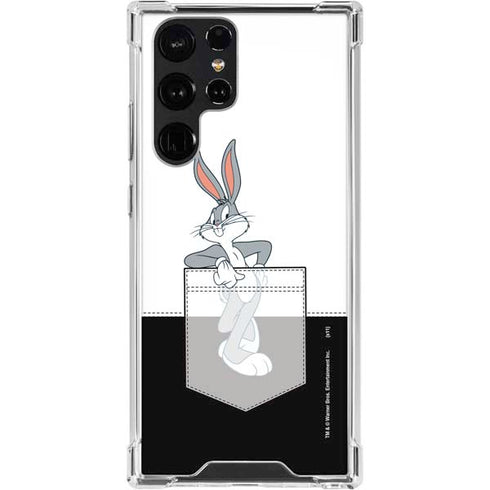 Looney Tunes Bugs Bunny Black White Galaxy S24 Ultra Clear Case
