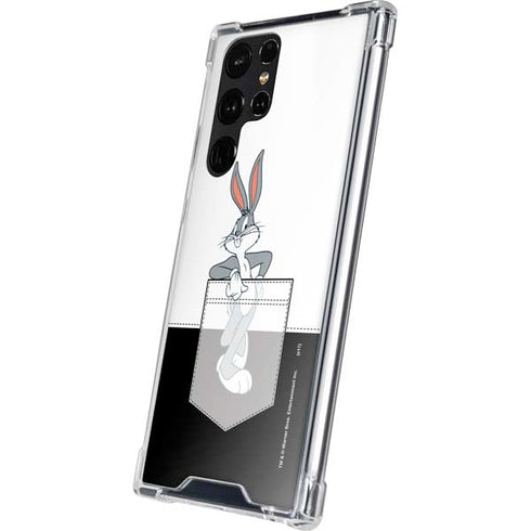 Looney Tunes Bugs Bunny Black White Galaxy S24 Ultra Clear Case