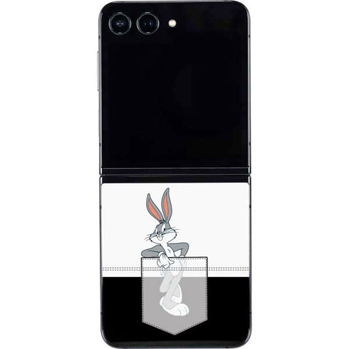 Looney Tunes Bugs Bunny Black White Galaxy Z Flip5 5G Skin