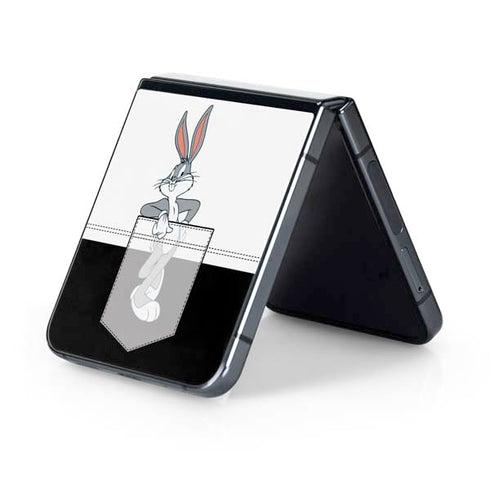 Looney Tunes Bugs Bunny Black White Galaxy Z Flip5 5G Skin