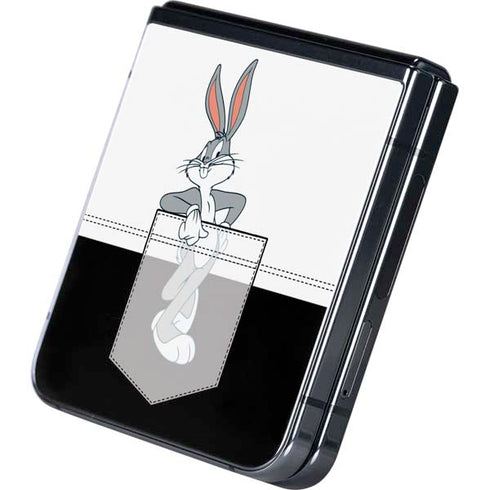 Looney Tunes Bugs Bunny Black White Galaxy Z Flip5 5G Skin