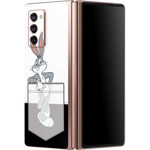 Looney Tunes Bugs Bunny Black White Galaxy Z Fold2 5G Skin