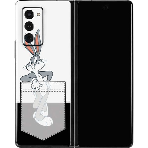 Looney Tunes Bugs Bunny Black White Galaxy Z Fold2 5G Skin