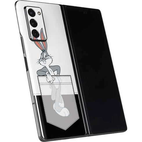 Looney Tunes Bugs Bunny Black White Galaxy Z Fold2 5G Skin