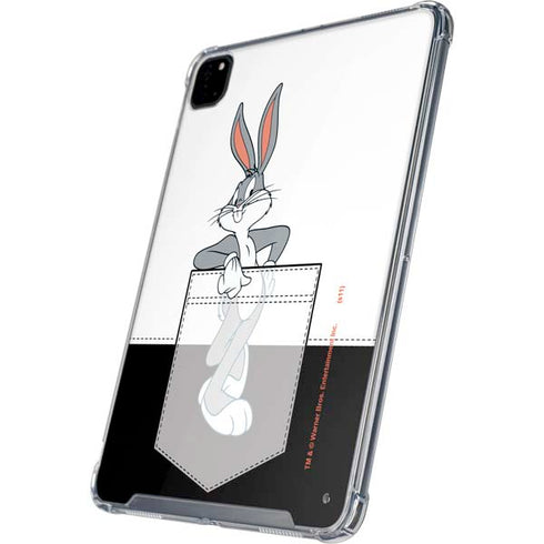 Looney Tunes Bugs Bunny Black White iPad Pro 12.9in (2020) Clear Case