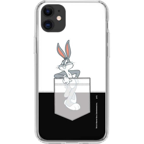 Looney Tunes Bugs Bunny Black White iPhone 11 Clear Case