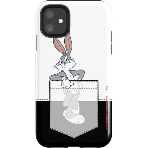 Looney Tunes Bugs Bunny Black White iPhone 11 Impact Case