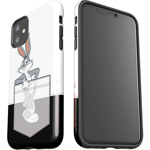 Looney Tunes Bugs Bunny Black White iPhone 11 Impact Case