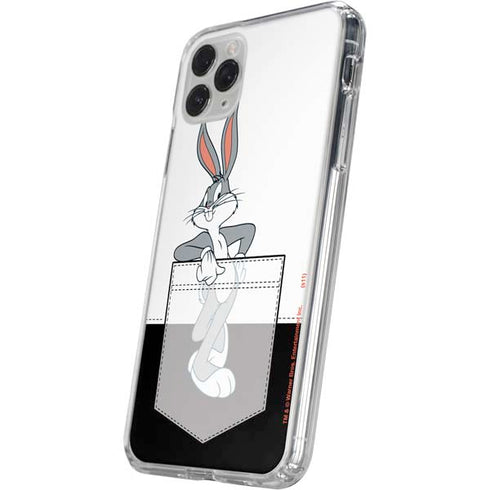 Looney Tunes Bugs Bunny Black White iPhone 11 Pro Clear Case
