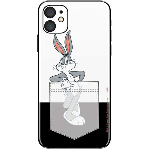 Looney Tunes Bugs Bunny Black White iPhone 11 Skin