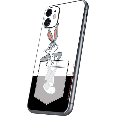 Looney Tunes Bugs Bunny Black White iPhone 11 Skin