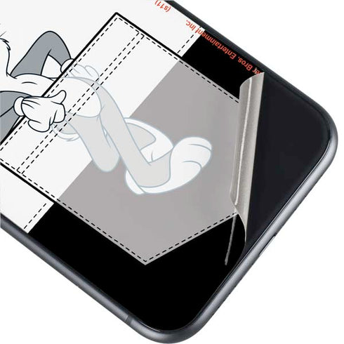 Looney Tunes Bugs Bunny Black White iPhone 11 Skin