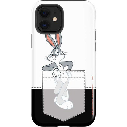 Looney Tunes Bugs Bunny Black White iPhone 12 Impact Case