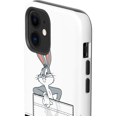 Looney Tunes Bugs Bunny Black White iPhone 12 Impact Case
