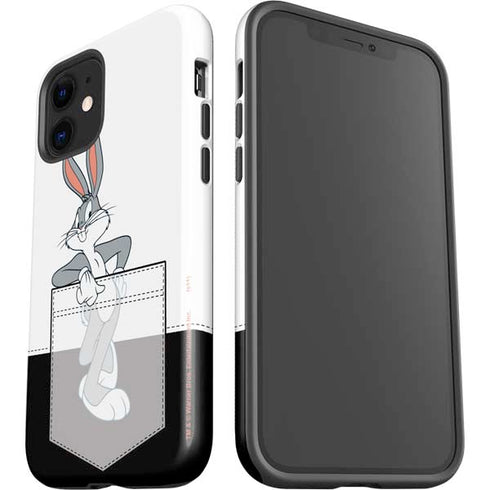 Looney Tunes Bugs Bunny Black White iPhone 12 Impact Case